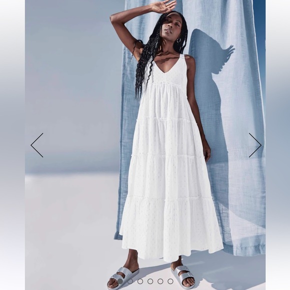 Splendid Gwendolyn Maxi Dress in Shimmer White Sz XS - Picture 1 of 11